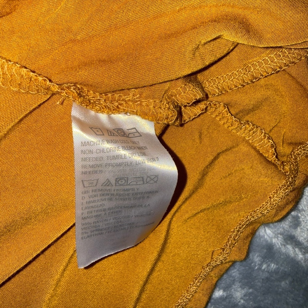 LOGO Lori Goldstein Open Front Cardigan Womens Size L Mustard / Yellow - Picture 5 of 7